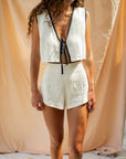 Marilyn Shorts (Linen Contrast)