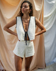 Marilyn Shorts (Linen Contrast)